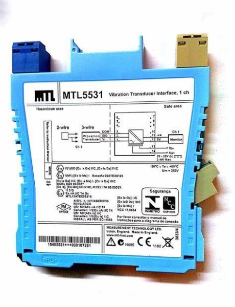 Buy 5531 Vibration Transducer Interface MTL Instruments 20 To 35VDc at wholesale prices