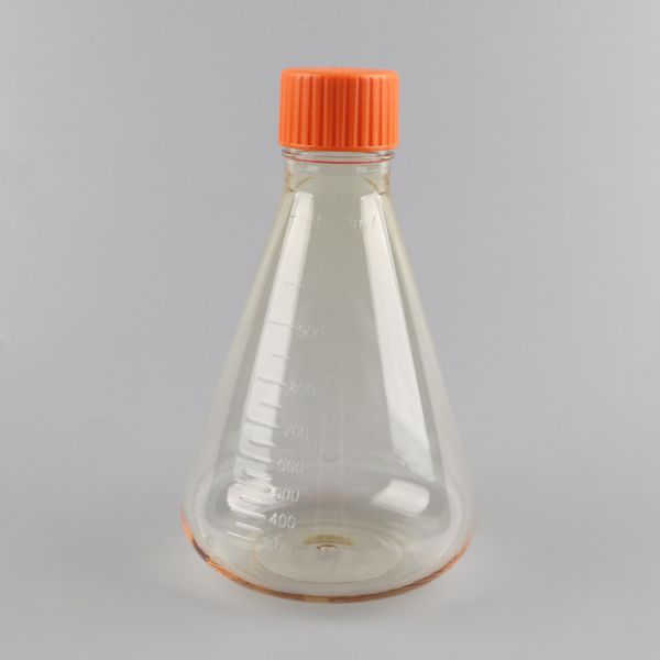 Sterile 1000ml Plastic Erlenmeyer Flask Polycarbonate