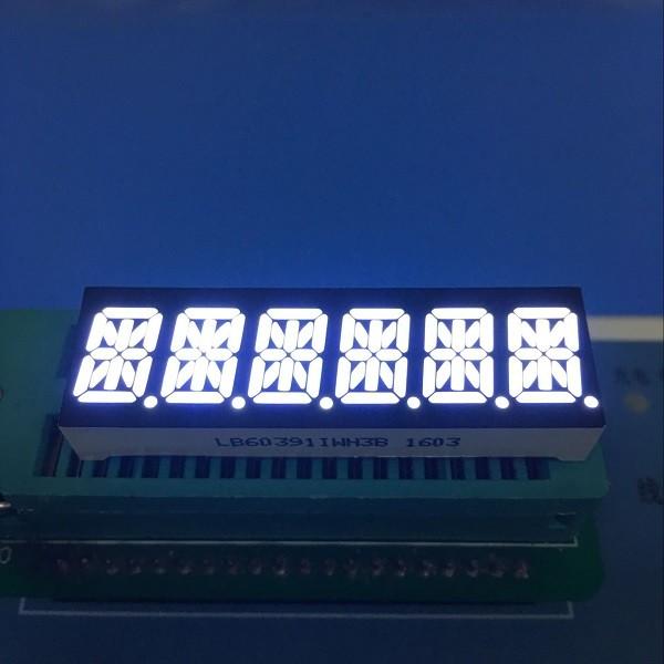 Buy Ultra white 10mm Six digit 14 segment led display common anode for Instrument panel at wholesale prices