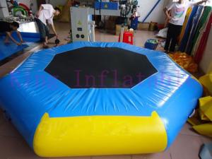 China Yellow / Blue 3m Diameter Inflatable Water Park Trampoline PVC Toy For Water Park on sale