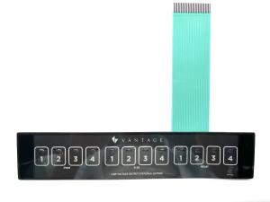 Emboss Energy Saving LED Membrane Switch With Touch Push Keys Button