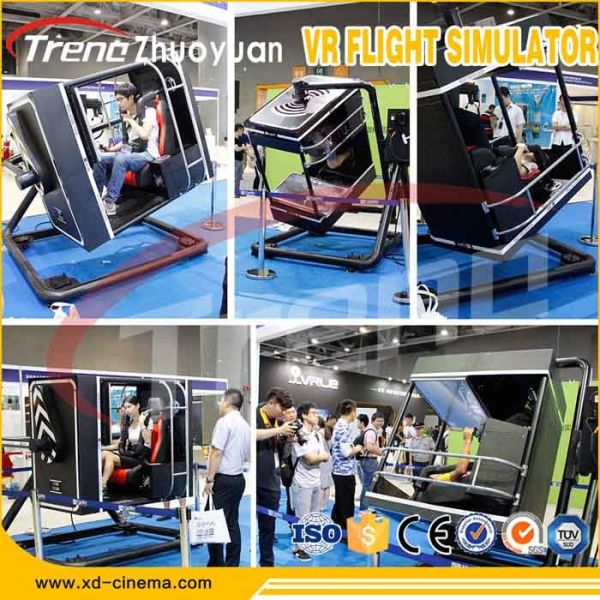 9D VR 720 Degree Rotating Cockpit VR 360 Degree Flight Simulator For Game 6.0 KW