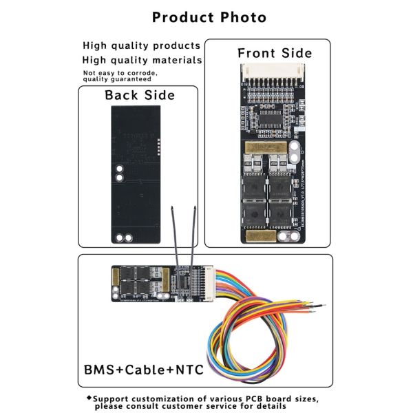 Enerkey 3S-10S 40A Bms Lithium Battery BMS with NTC Li-ion/Lifepo4/Lto/SIB Lithium Battery Protection Board
