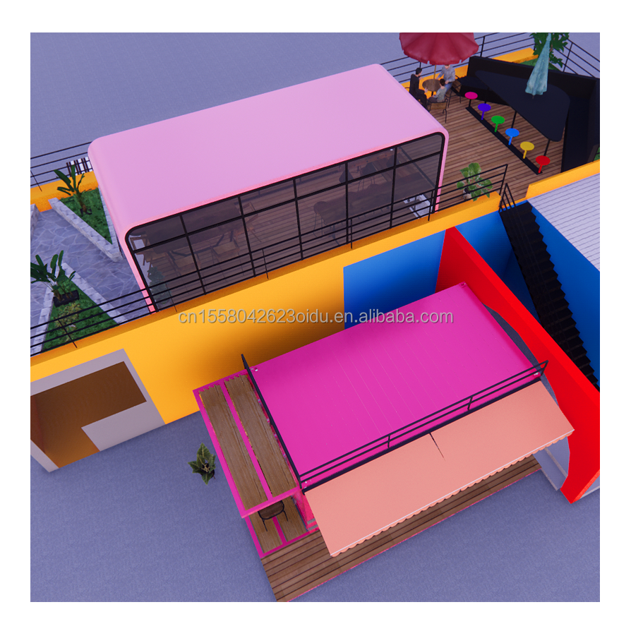 20ft Flat Mobile Container Shop Store Coffee Retail Stall featuring 50mm Wave Sandwich Panel Wall for in Hotel