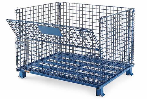 Buy Collapsible Steel Wire Storage Bins For Food Industry 3 Years Warranty at wholesale prices