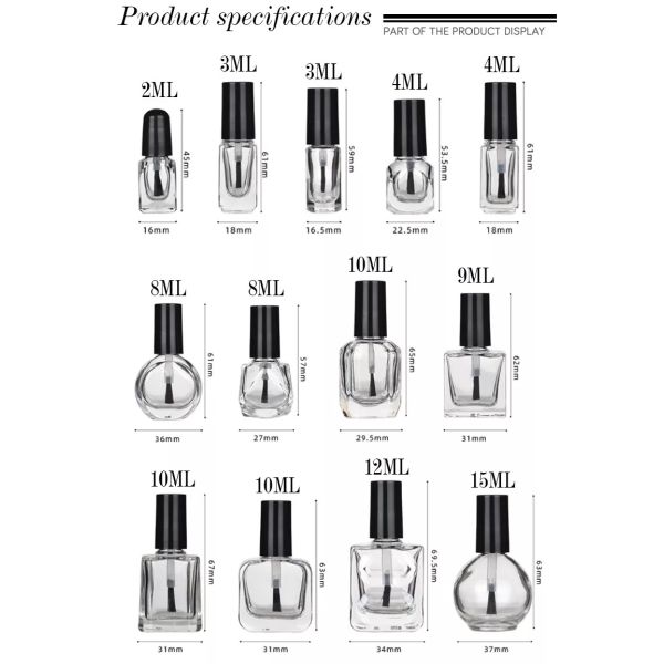 Round Empty Nail Polish Bottles Empty Fingernail Polish Bottles