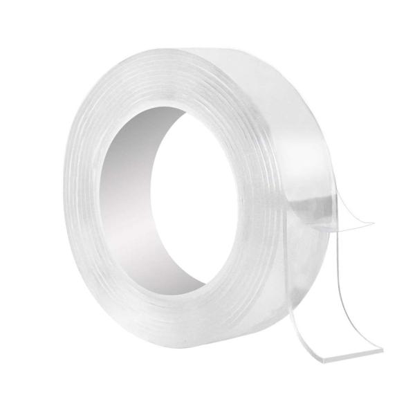 Buy 2mm*1m Sticky Double-Sided Adhesive Washable Transparent Non-Marking Nano Tape at wholesale prices