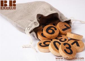China Wooden education toy numbers with magnets waldorf toy montessori numbers 4 cm diameter on sale
