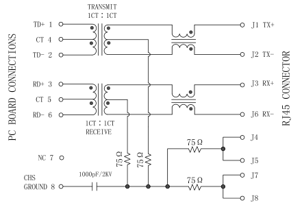 1x10/100Mbps RJ45 Modular Jack 13F-64GYD2SNW2NL With Transformer