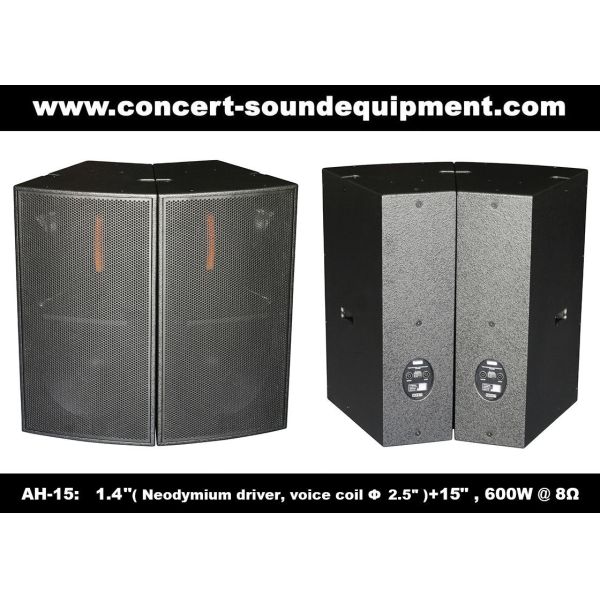 600W Line Array Speaker , 1.4" + 15" Full Range Speaker For Concert , Living Event And Fixed Installation