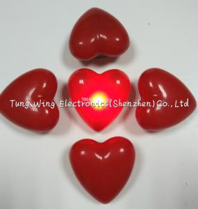 China Heart Shaped Flashing LED Badges For Festival gifts or Party Flashing Items on sale