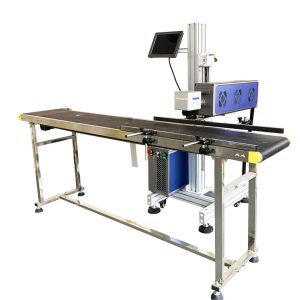 TIANHE 30W CO2 Fly Laser Marking Machine, Laser Coding Machine For Bottle Jar