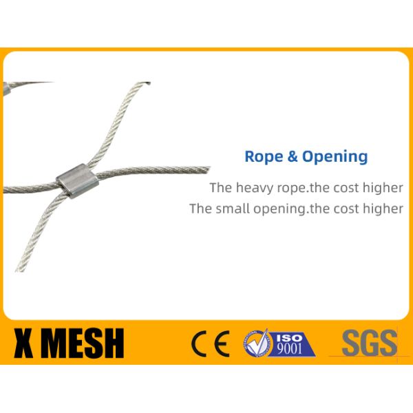 4.0mm Architectural Wire Mesh Ss Wire Rope Mesh For Slope Protection