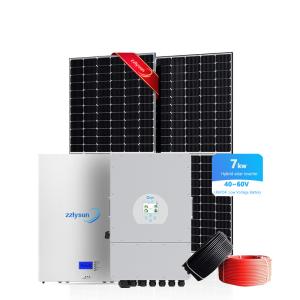 China High efficiency complete set solar bracket ground mounting pv hybrid energy storage 7kw pv solar system on sale