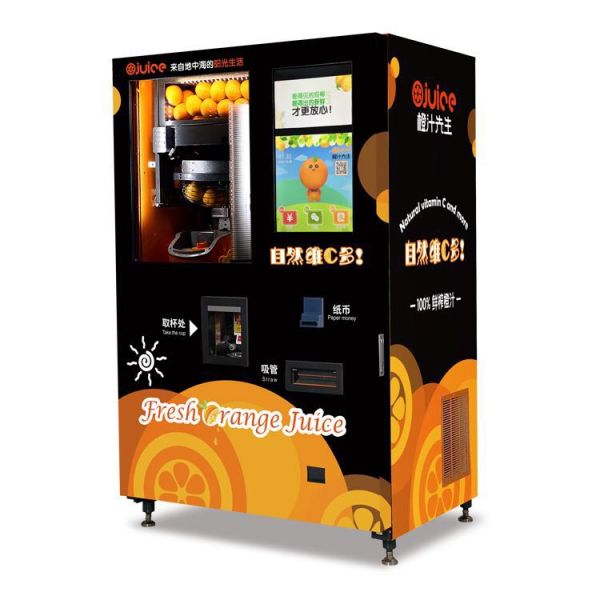 Micron freshly juice vending machine for sugarcane vending machine with cash coin payments system in the street