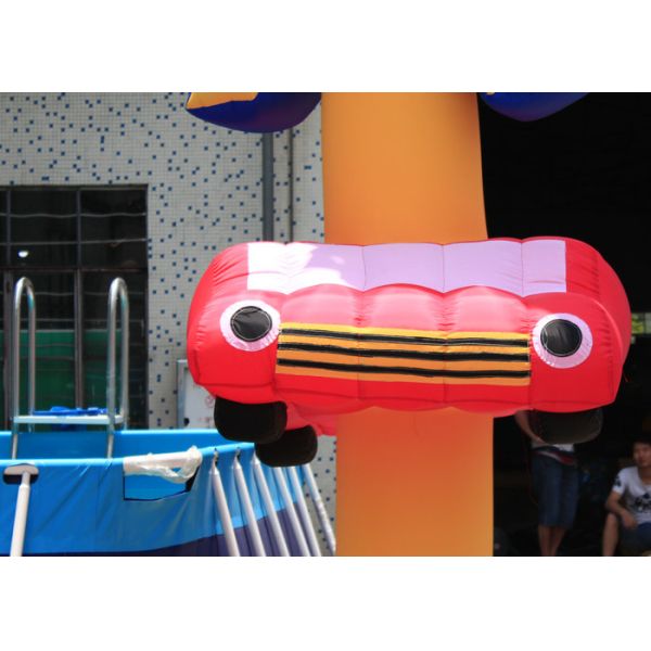 Customized Inflatable Advertising Signs Air Dancer Yellow 2 - 6m Digital Printing