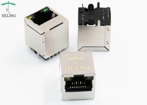 China Vertical Type Magnetic RJ45 Connector 8P8C With LED Indicator Pipe Top Entry on sale