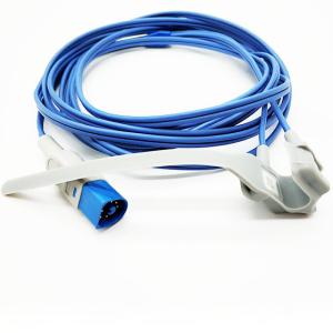 Quality 8 Pin Monitor Neonatal Spo2 Sensor , Neonate Belt Blue Double Lines Spo2 Probe 3M for sale