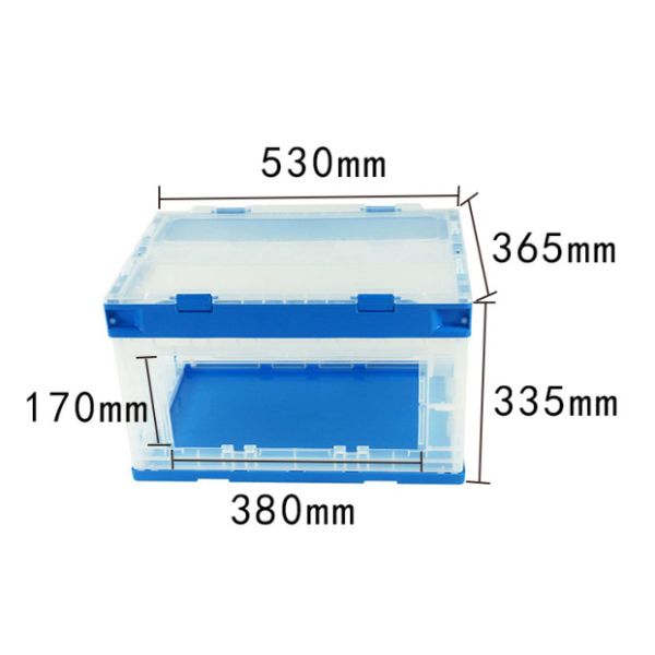 Length Sides Opening Collapsible Plastic Containers Virgin PP Material Custom Color