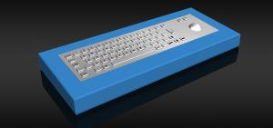 China 65 Keys All Metal Keyboard Rugged Desktop Industrial Keyboard With Trackball on sale