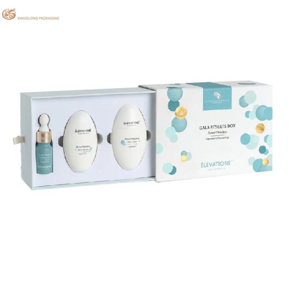 ﻿XL Packaging Custom Printed Cosmetic Boxes Custom Logo Sliding Drawer Box Rigid Cardboard Skin Care Paper Box Soap Packaging Box With Ribbon