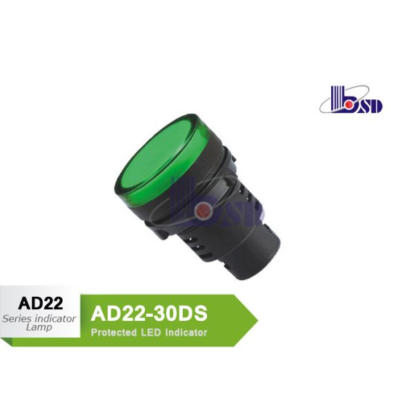 Professional Green Led Indicator Light Led Voltage Indicator AD22-30DS