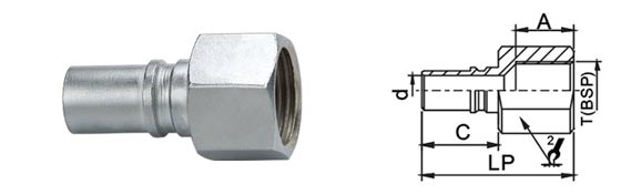 1.0 MPa Pneumatic Quick Disconnect Couplings , Medium Type Quick Connect Coupling