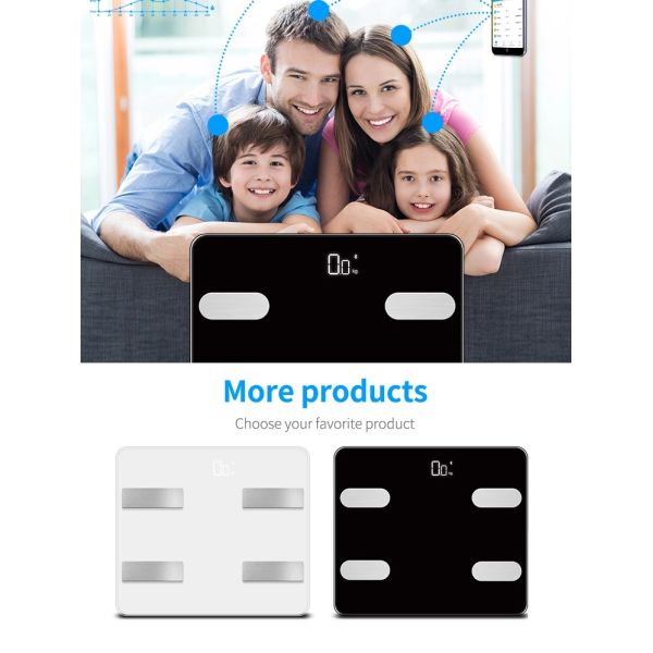 LED Display 180KG / 396LBS Body Fat Measuring Scale