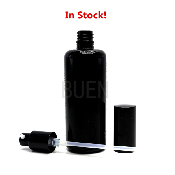 Black Round Glass Dropper Bottle Serum Glass Essensial Oil Bottle