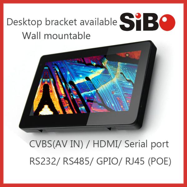 Buy Indoor HMI Application Glass Mirror 1024*600 IPS 7" Wall Mounted Android Touch Tablet With PoE Ethernet at wholesale prices