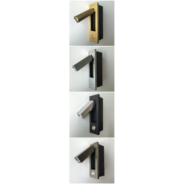 Contemporary headboard wall lamp adjustable bedside wall light 3W led reading wall lights