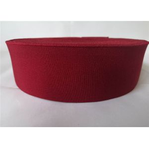 5 Cm Red Polyester Elastic Webbing / Woven Elastic Webbing