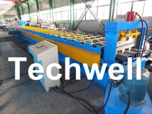 China 24 Forming Station Decking Floor Roll Forming Machine With PLC Control System on sale