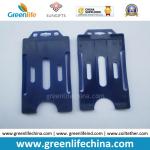 Black Hard Plastic Card Case One-Side Open Business Card Holders