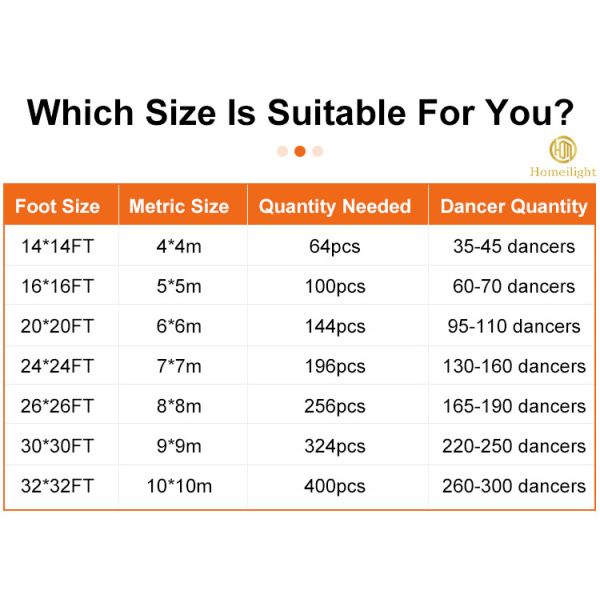 3d Mirror Interactive Dance Floor with 600KG Per Square Meter Weight Capacity