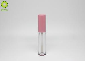 Quality Custom Empty Lipgloss Containers Transparent Round Shape With Brush for sale
