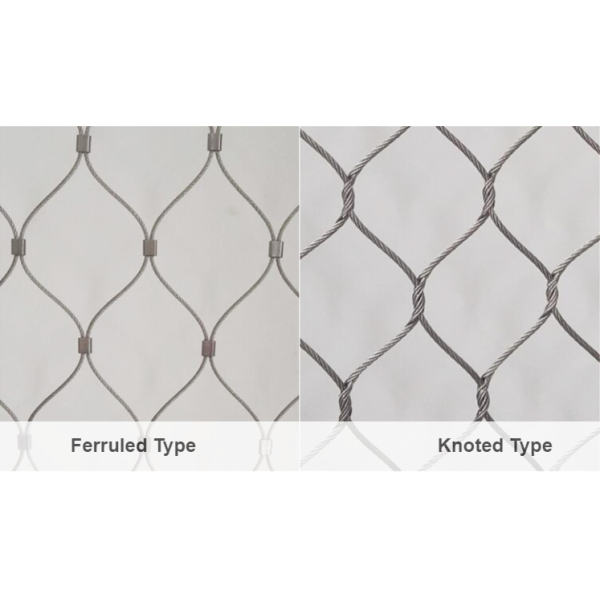 AISI 316 Stainless Steel Knotted Rope Mesh For Bird Aviary Anti Theft ISO9002