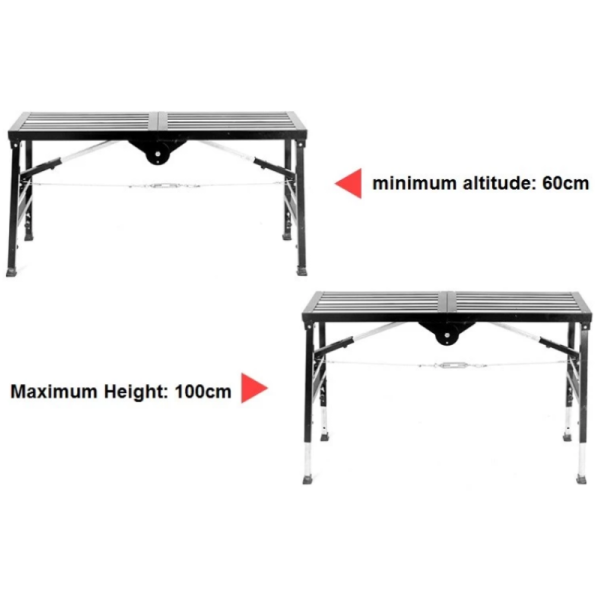 Multipurpose Folding Aluminum Platform Compact Ladder Stools Structure