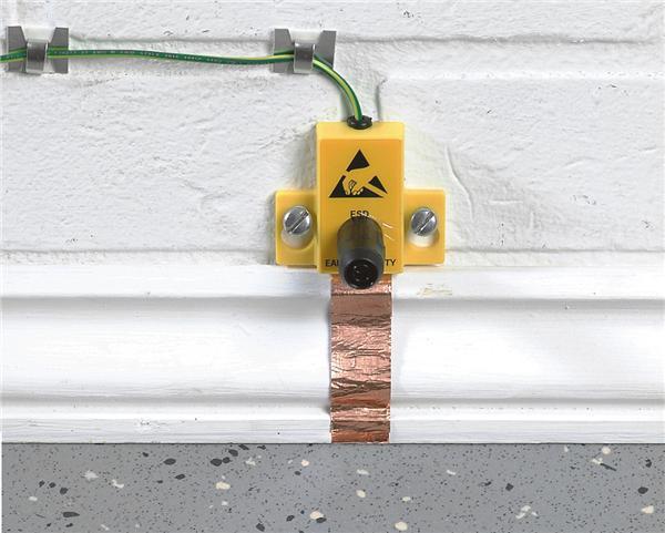 Buy ESD earth facility with test point 4mm socket and 2m long copper tape at wholesale prices