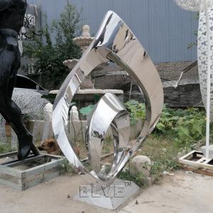 China Stainless Steel Garden Sculpture Modern Abstract Art Home Decor Metal Gifts Polished Outdoor Decoration on sale