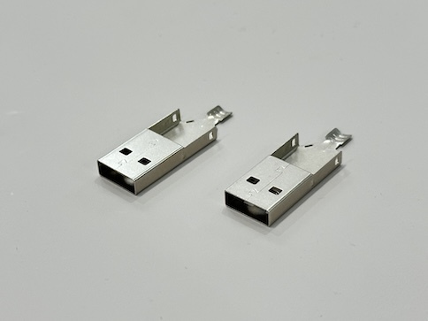 USB 2.0 AM Three-Piece Rear Shell Connector | Pin Wire Cable Electrical Terminal Plated Housing for PCB Customization