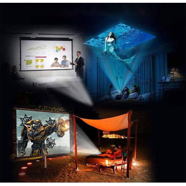 4K Decoding Iphone Screen Mirroring FHD LED Projector 2G RAM 16GB ROM