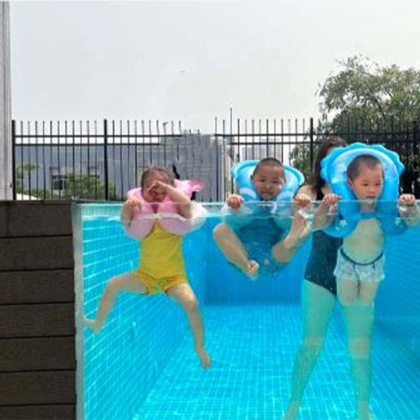 Clear Customizable Fiberglass Modular Above Ground Pool for Trendy Island Resort Villa