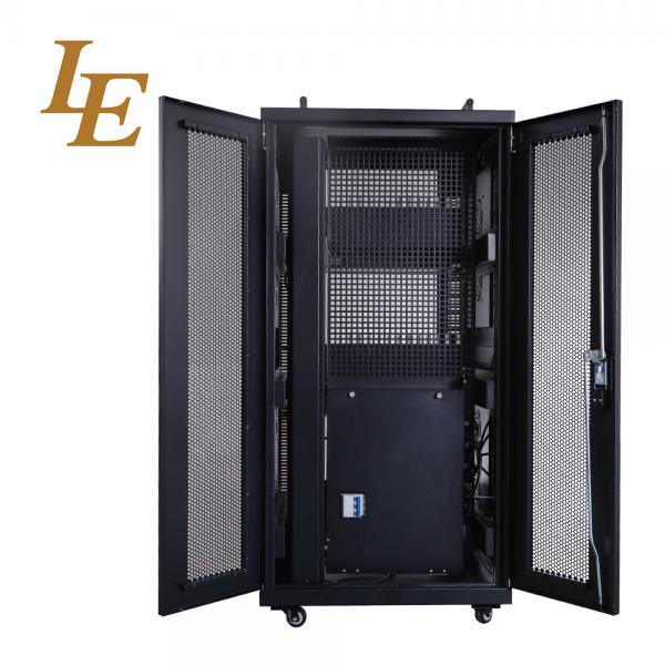 Buy 19 Inch Secure Server Rack Cabinet , Doors Type Data Network Cabinet With Handles at wholesale prices