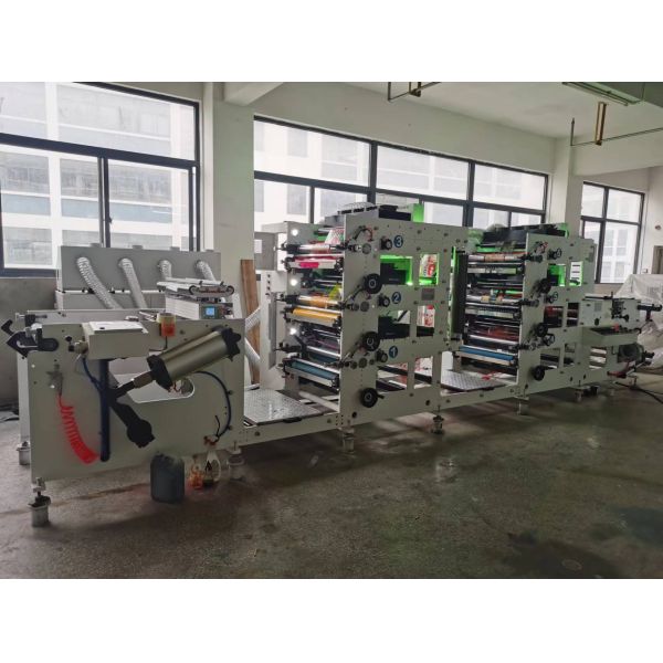 6colors Flexo Printing Machine Automatic Multicolor For Label Paper Film Paper Cup