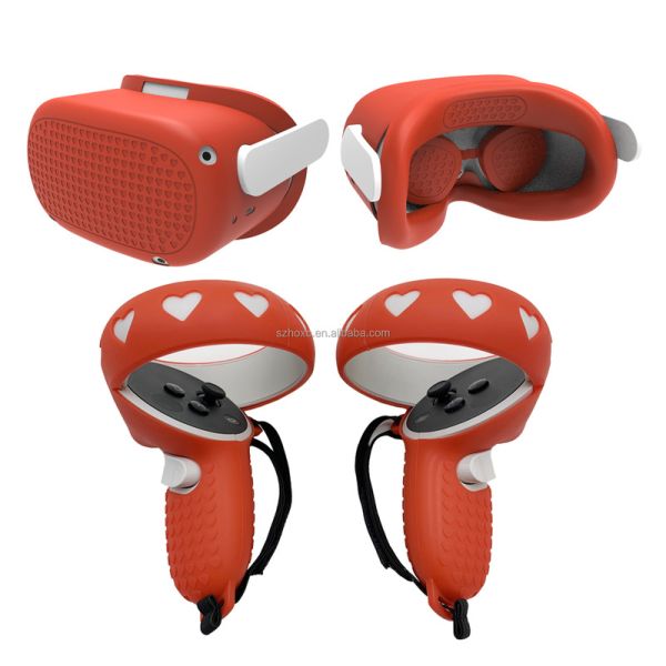 Protective HOXC Oculus Research 2 Accessories Silicone Cover Devices for Touch Controller, Headset Front, Internal Lens, and User Face