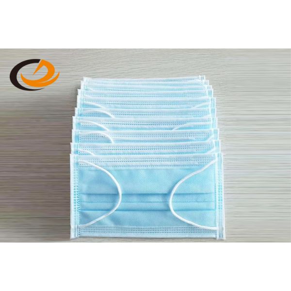 Fluid Resistant 3 Layer Face Mask With Aluminum Strip Nose Bar Non Irritating