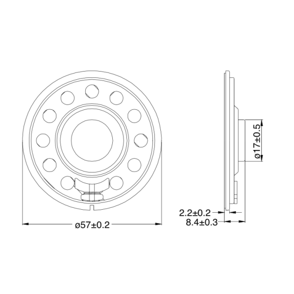 57mm Mylar Speakers 8Ω 0.5W