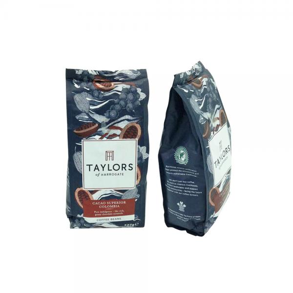 Buy Custom Printed Food Grade Flat Bottom Coffee Poly Bag with Heat Seal at wholesale prices