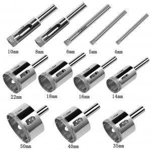 Quality Glass And Tile Hollow Core Diamond Drill Bits Sets 12 Pcs 4mm-50mm Size for sale